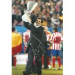 Atletico Madrid Quique Flores Other teams Signed 10 x 8 inch football photo. Supplied from stock