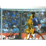 Louis Saha Wembley Everton Signed 10 x 8 inch football photo. Supplied from stock of www.