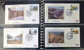 Benham Silk FDC collection 29 covers housed in a Benham cover album subjects include National Trust,