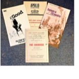 Theatre collection 4 vintage programmes includes Good production at the Aldwych Theatre signed by