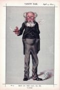 A Novelist 5/4/1873, Subject Trollope, Vanity Fair print, These prints were issued by the Vanity