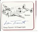 Grp Capt Leonard Trent VC signed 3 x 3 picture of his WW2 Whitley aircraft cut from larger DM