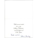 WW2 617 Sqn Colin Cole signed Christmas card to 617 Sqn Dambuster Historian Jim Shortland. Good