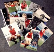 Arsenal Football collection 11 superb signed colour and black and white photos from some of the