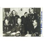 WW2 Karl Boehm Tettelbach signed 6 x 4 inch b/w portrait photo in uniform we think at the