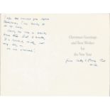 WW2 Grp Capt James Tait DSO 617 Sqn CO Led Tirpitz raid, Signed Christmas card to 617 Sqn