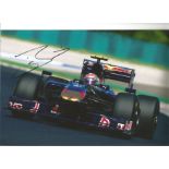 Sebastien Buemi signed 12x8 colour photo racing Red Bull in 2009. Good Condition. All autographs are