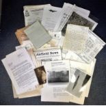 World War Two collection includes ephemera from bomber command , archives handwritten letters from