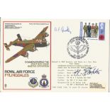 WW2 Luftwaffe ace Heinz Rokker signed RAF Fylingdales Halifax cover, flown and also signed by the