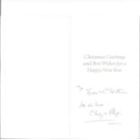 WW2 617 Sqn Albert Cherrington signed Christmas card to 617 Sqn Dambuster Historian Jim Shortland.