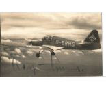 WW2 Luftwaffe fighter ace Gen Adolf Galland KC signed vintage German aircraft postcard. Good