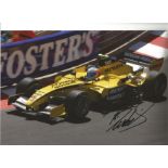 Robert Doornbos signed colour 11x8 photo driving for Jordan in Monaco 2005. Good Condition. All