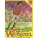 Alan Ball signed Walsall matchday programme, Signed on front cover. Good Condition. All autographs