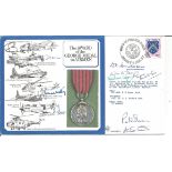 WW2 Award of George Medal to Airmen Medal cover signed by 8 WW2 GM medal winners, Includes