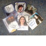 TV collection 7 signed trading cards from American hit series Lost, Veronica Mars, Battlestar