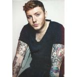 Music James Arthur 10x8 signed colour photo, James Andrew Arthur is an English singer and
