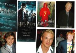 Harry Potter collection of unsigned promo photos, party passes etc. Good Condition. All autographs