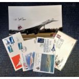 Concorde collection Includes 10x8 colour photo signed by Captain Jock Lowe slight dent on photo