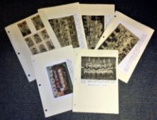 Football collection 7 signed vintage team magazine photos from the 1950s teams such as Chelsea