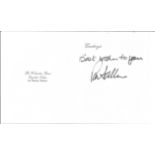 Peter Sallis signed small greetings card, (1 February 1921 - 2 June 2017) was an English actor,