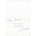 WW2 617 Sqn Ted Wass signed Christmas card to 617 Sqn Dambuster Historian Jim Shortland. Good