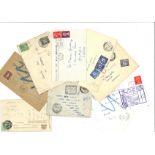 Vintage postal collection 9 envelopes dating back to the 1950s includes some interesting PMS and