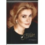 Catherine Deneuve signed 6x4 colour photo. Good Condition. All autographs are genuine hand signed