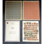 German Stamp collection includes mint Reich 20 Milliones stamp sheet, mint 10 Milliones stamp