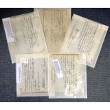 Naval collection 5 official documents dating back to 1900 signed and written by high ranking