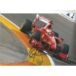 Luca Badoer signed 12x8 colour photo racing Ferrari in 2009. Good Condition. All autographs are