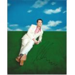 Jimmy Carr comedian signed 10x8 relaxed full body shot colour photo, James Anthony Patrick Carr,
