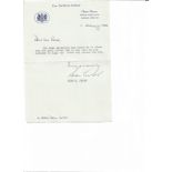 Willie Whitelaw signed 1977 Police FDC with neat typed address with Home Office letter from