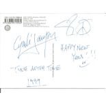 Cyndi Lauper signed Andy Warhol postcard, She has also added Time after Time which was one of her