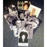 Film and Tv collection 9 assorted 7x5 signed colour and black and white photos signatures include