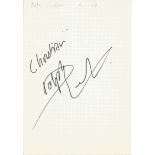 Dolph Lundgren signed C5 notebook page, Swedish actor, filmmaker, martial artist and chemical