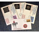FDC collection includes 4 coin covers featuring The Grenadines of St Vincent salute The 200th