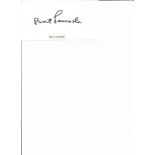 Burt Lancaster signed 6 x 3 white page. Good Condition. All autographs are genuine hand signed and