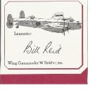 Wg Cdr William Reid VC signed 3 x 3 picture of his WW2 aircraft cut from larger DM Medal Victoria