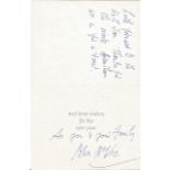 WW2 617 sqn Alex McKee signed Christmas card to 617 Sqn Dambuster Historian Jim Shortland. Good