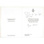 WW2 617 Sqn Mark Flatman signed Christmas card to 617 Sqn Dambuster Historian Jim Shortland. Good