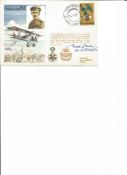 WW2 fighter ace Frank Nowell DFM signed RAF flown cover dedicated to Lt Edmond Thieffry. Good