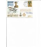 WW2 fighter ace Frank Nowell DFM signed RAF flown cover dedicated to Lt Edmond Thieffry. Good