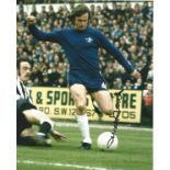 John Hollins Signed Chelsea 8x10 football photo. Good Condition. All autographs are genuine hand