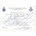 WW2 ace Denis Crowley Milling DFC artist David Shepherd and two others signed invite to RAF Museum