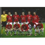 Manchester United Fully Signed 8x12 Team football photo Inc, Edwin Van Der Sar, Nemanja Vidic,