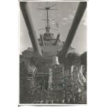 WW2 Admiral Karl Donitz signed vintage 5 x 4 inch b/w photo of the Scharnhorst. Good Condition.