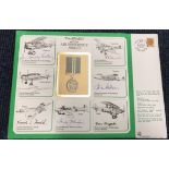 Rare BOB pilot Don Kingaby DSO DFC signed on A4 cover Award of the Air Efficiency Award. Also signed