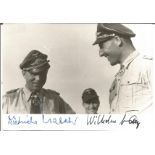 WW2 Luftwaffe aces Wilhelm Batz and Dietrick Hraback. Batz flew 445 combat missions and claimed