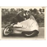 Motor Cycle ace Walter Zeller signed vintage 6 x 4 inch b/w action postcard. Good Condition. All