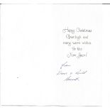 WW2 617 sqn Dambuster Bill Howarth signed Christmas card from 617 sqn Dambuster historian Jim